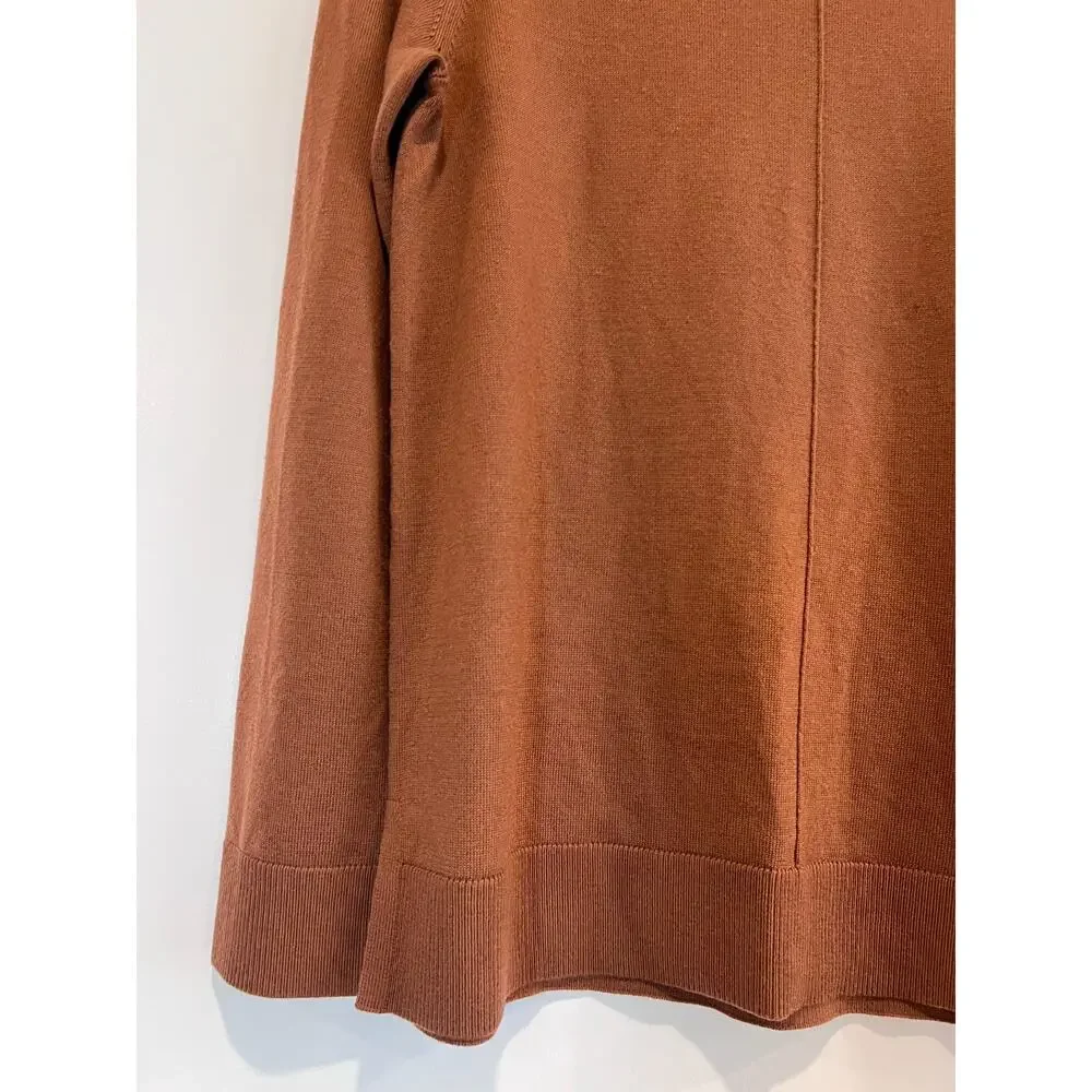 Banana Republic 100% Merino Wool Crewneck Sweater Rust Orange Men's Medium M